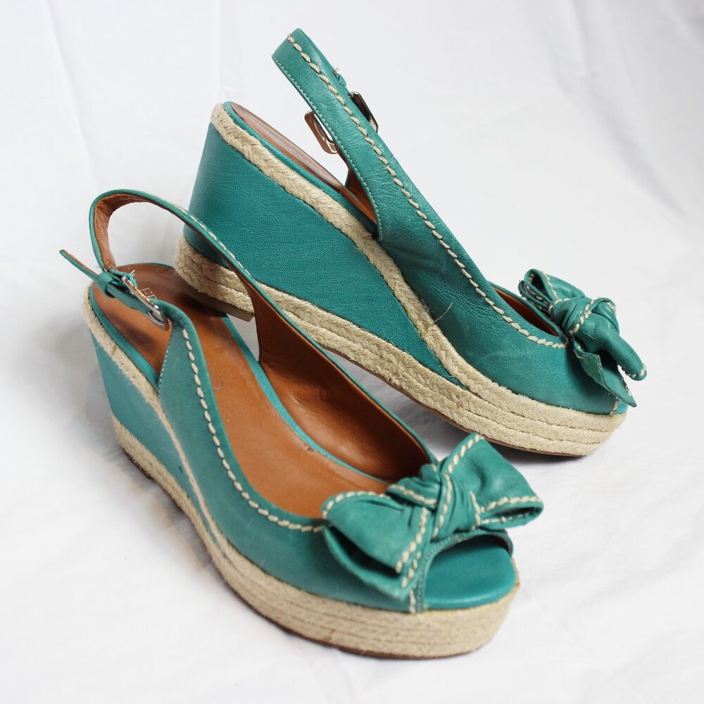 Franco Sarto Womens HIgh Heels Sandals Turquoise Size 5